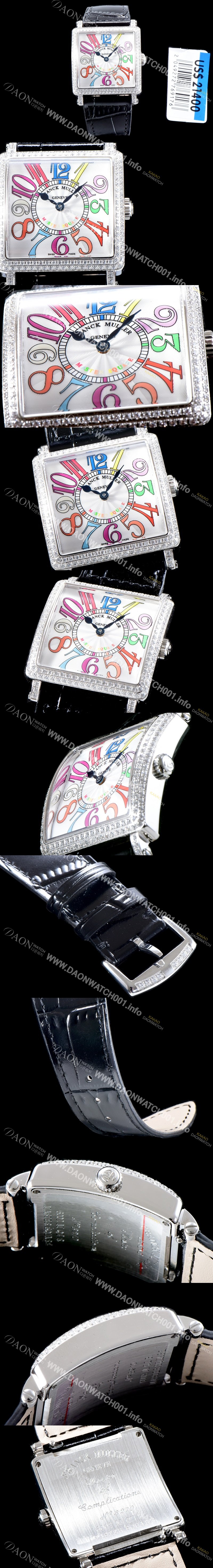 SA급 프랭크 뮬러 남성용 마스터 스퀘어 6000 K SC DT COL DRM V D 레이디 워치 최상급 쥬얼 다이아몬드 베젤 크레이지 아워 다이얼 스위스 ETA 2824-A2 오토매틱 무브먼트 FRA0411 xx