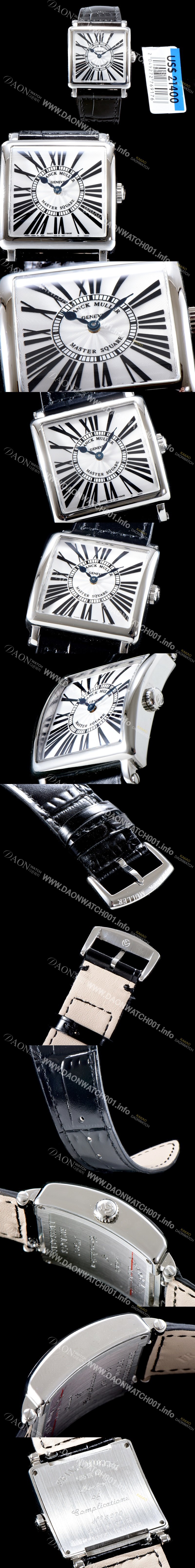 SA급 프랭크뮬러 여성용 마스터 스퀘어6002 L QZ V 화이트 다이얼 스위스 정품 쿼츠 무브먼트 FRA0405 xx