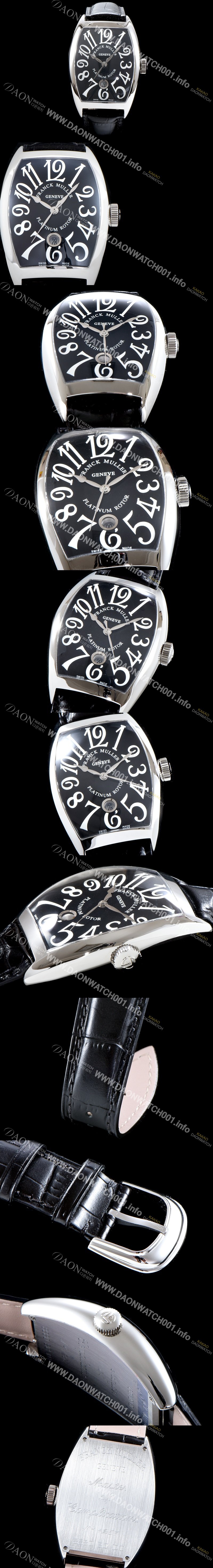 SA급 프랭크 뮬러 남성용 최신버전 업그레이드형 카사블란카 5850 SC 플래티넘 로터!! 블랙 다이얼 스위스 ETA 2824-A2오토매틱 FRA0400 xx