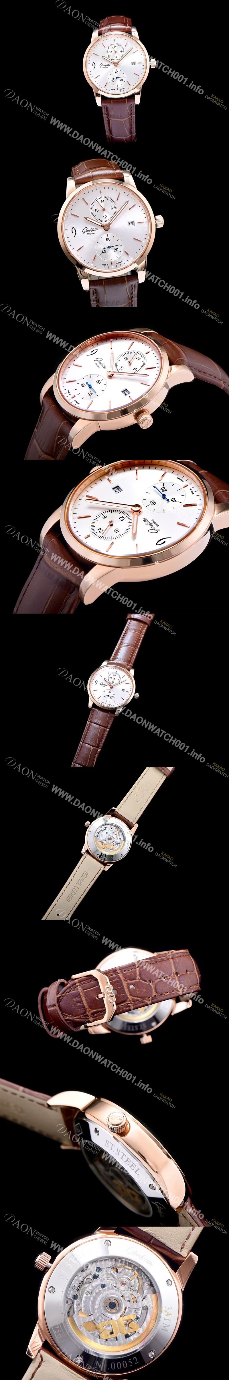 SA급 글라슈테 오리지날 남성용 세나토 화이트 다이얼 오토매틱 무브먼트 GLA4221 xx