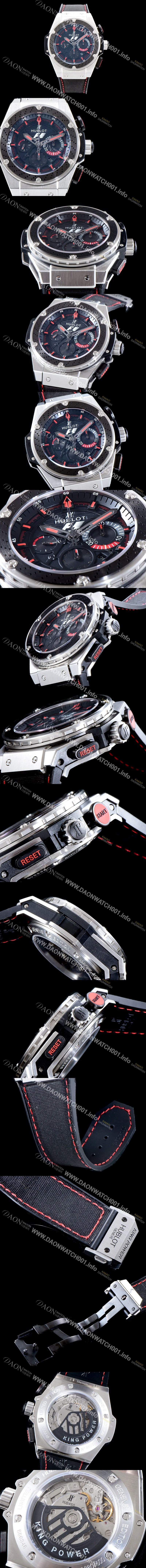 SA급 휴블렛 남성용 빅뱅 킹파워 F1 신제품 업데이트!! 703.ZM.1123.NR.FMO10 지르코늄 48MM 리미티드 에디션 크로노그래프 블랙 메트 다이얼 오토매틱 무브먼트 HUB0212 xx