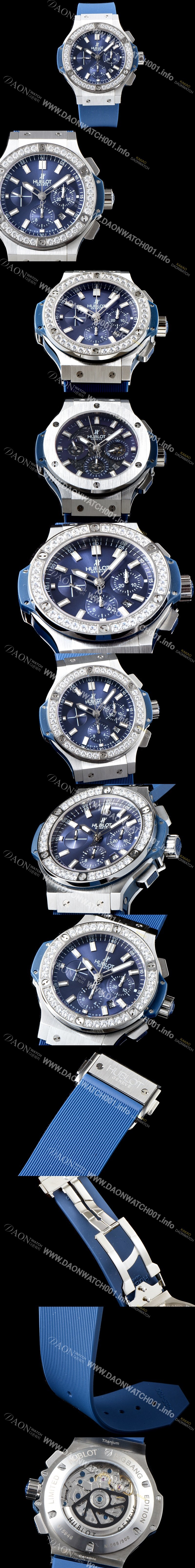 SA급 휴블렛 남성용 New pgrade!!빅뱅 301.SX.1170.SX.2704 1:1 수공 맞물림 형식의 쥬얼라인 크로노그래프 44MM 블루 다이얼 수정형 ETA 7750 오토매틱 무브먼트 HUB0233 xx