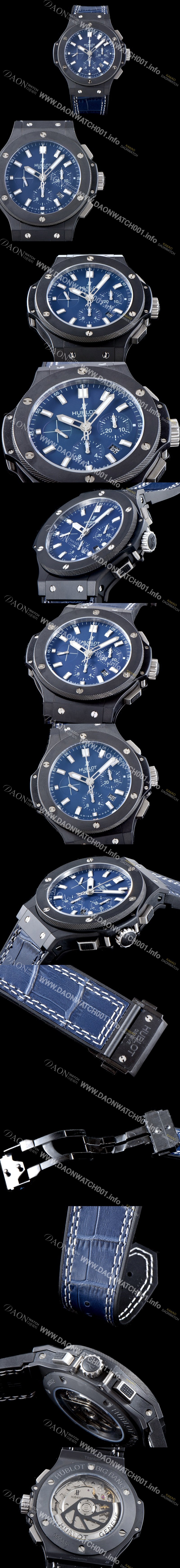 SA급 휴블렛 남성용 NEW 빅뱅 301.CI.7170.LR 밀리미터에 세라믹 블루 에디션!! 44MM 크로노그래프 선레이 새틴-피니시 블루 다이얼 Caliber HUB 4100 타입 무브먼트 HUB0210 xx