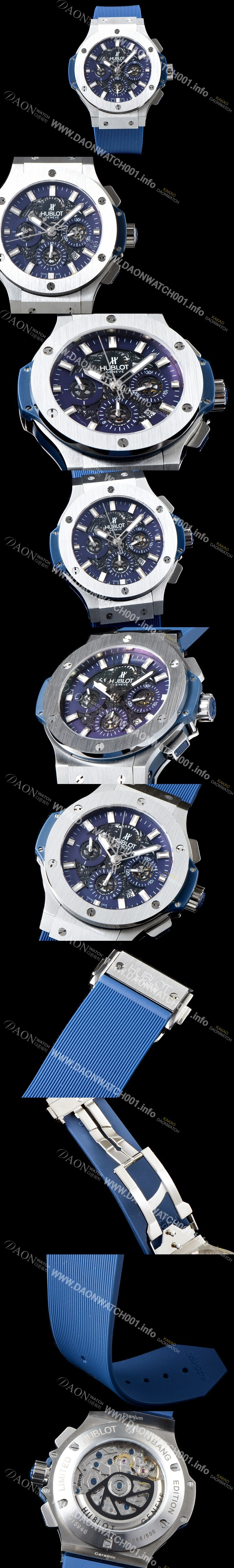 SA급 휴블렛 남성용 New pgrade!!빅뱅 311.SX.1170.GR 크로노그래프 44MM 블루&스켈레톤 다이얼 수정형 ETA 7750 오토매틱 무브먼트 HUB0230 xx