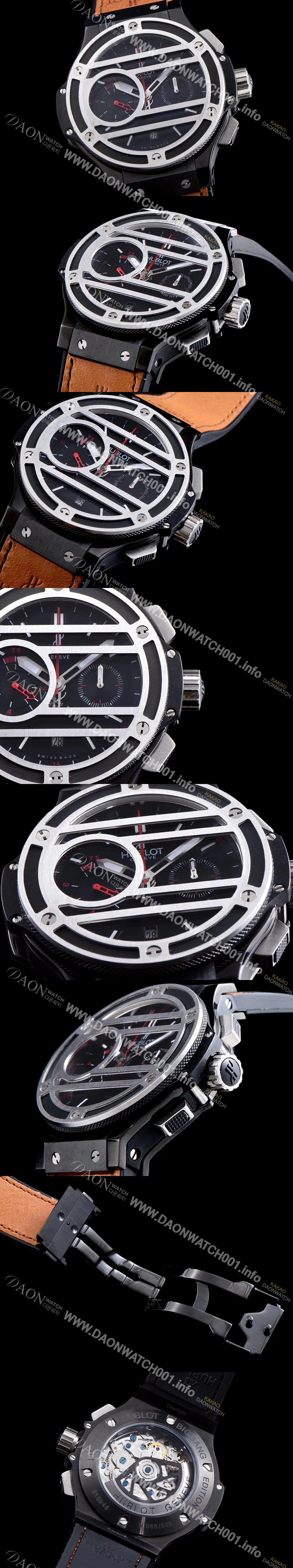 SA급 휴블렛 남성용 빅뱅 처커뱅 317.NM.1137.VR 그리드 모양 다이얼 커버 100% 티타늄 크로노그래프 ETA-7750B 오토매틱 무브먼트 HUB0242 xx