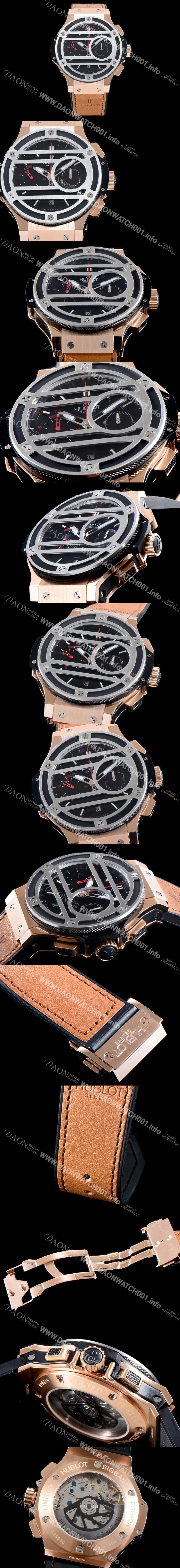 SA급 휴블렛 남성용 빅뱅 처커뱅 317.NM.1137.VR 그리드 모양 다이얼 커버 100% 티타늄 18k 로즈골드 크로노그래프 ETA-7750B 오토매틱 무브먼트 HUB0244 xx