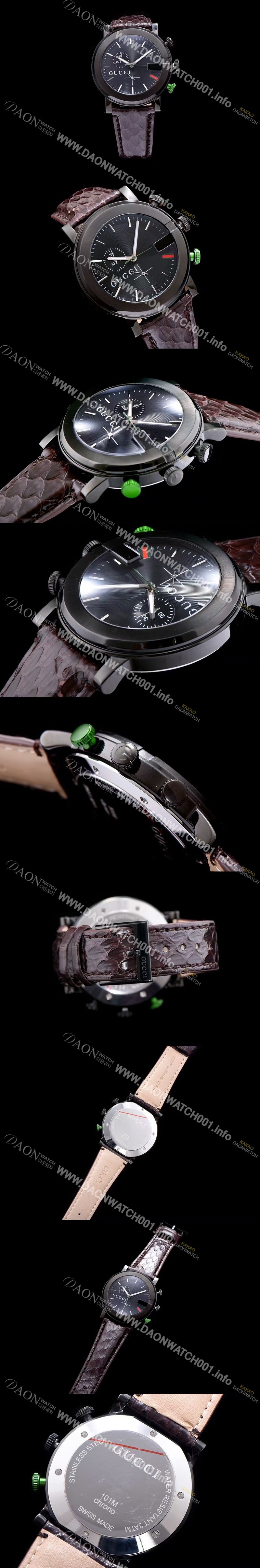 SA급 구찌 남성용 G-타임리스 커플시계 블랙 다이얼 스위스 쿼츠 무브먼트 GUC4244 xx