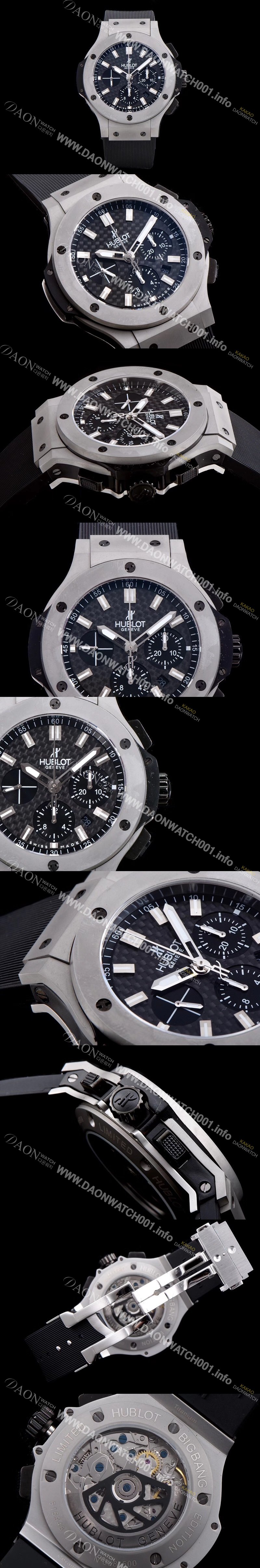 SA급 휴블렛 남성용 빅뱅 최고급형! 301.SM.1770.RX 에볼루션 크로노그래프 블랙 다이얼 신형 ETA 7750오토매틱 무브먼트 HUB0401 xx