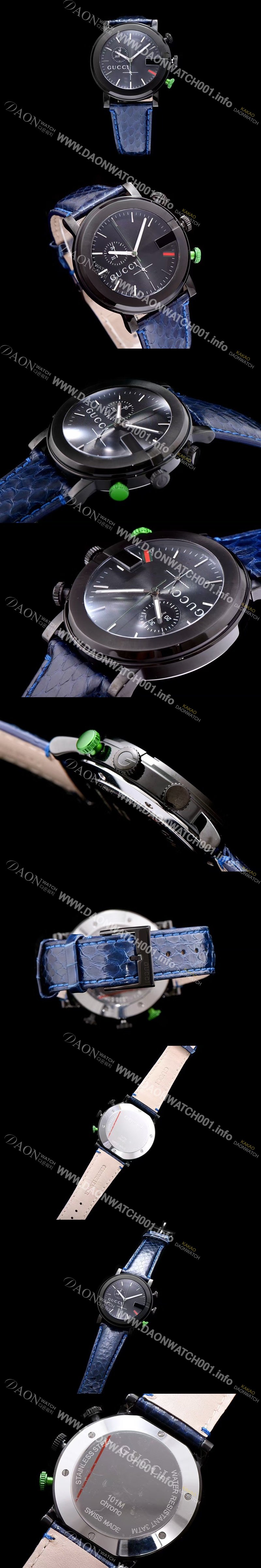 SA급 구찌 남성용 G-타임리스 블랙 다이얼 스위스 쿼츠 무브먼트 GUC4240 xx