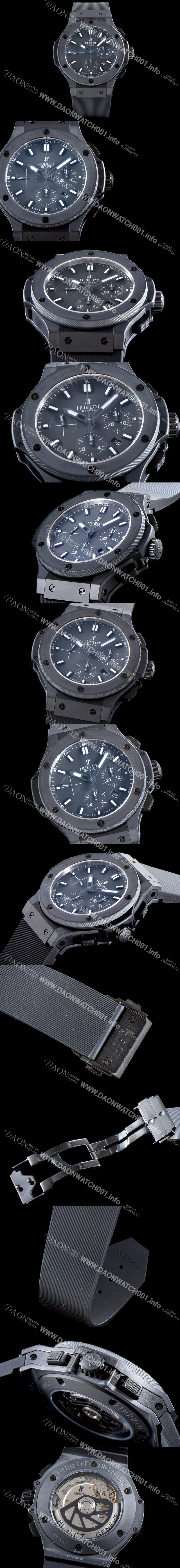 SA급 휴블렛 남성용 NEW 빅뱅 301.CI.7170.LR 밀리미터에 세라믹 에디션!! 44MM 크로노그래프 선레이 새틴-피니시 블랙 다이얼 Caliber HUB 4100 타입 무브먼트 HUB4210 xx