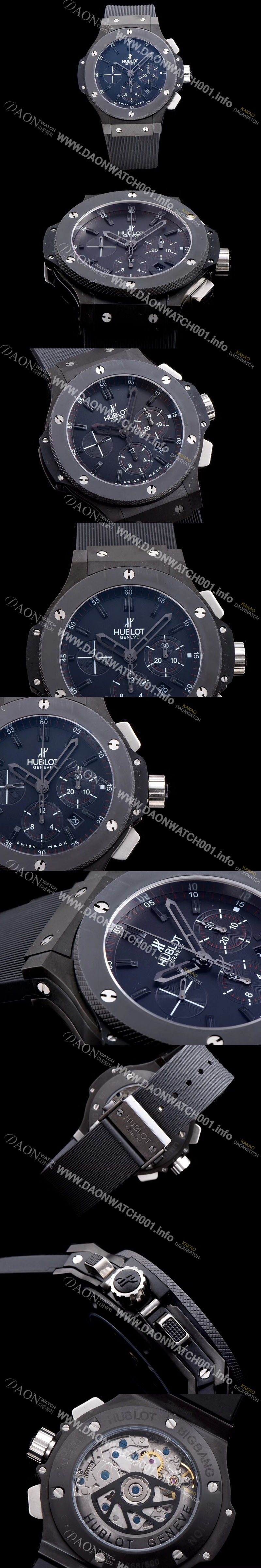 SA급 휴블렛 남성용 빅뱅 위블로 301.CT.130.RX 리얼 세라믹 크로노그래프 블랙 다이얼 신형 ETA 7750오토매틱 무브먼트 HUB0403 xx