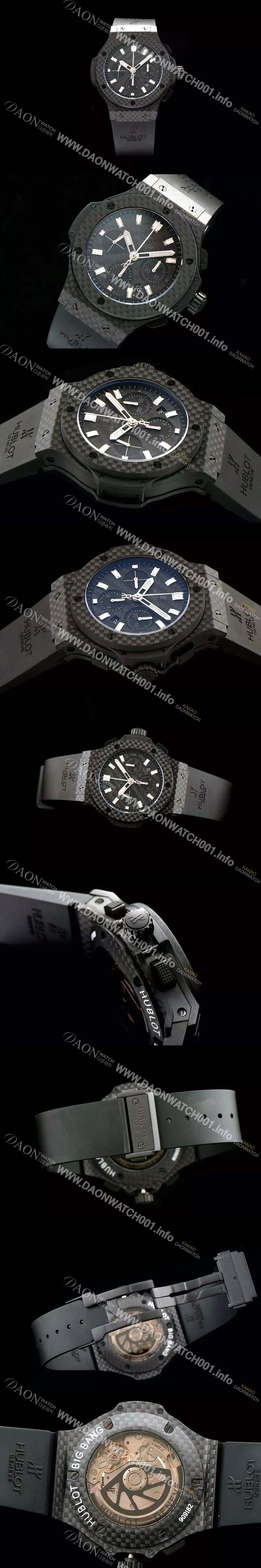 SA급 휴블렛 남성용 빅뱅 올 블랙다이얼 카본 44mm HUB0420 xx