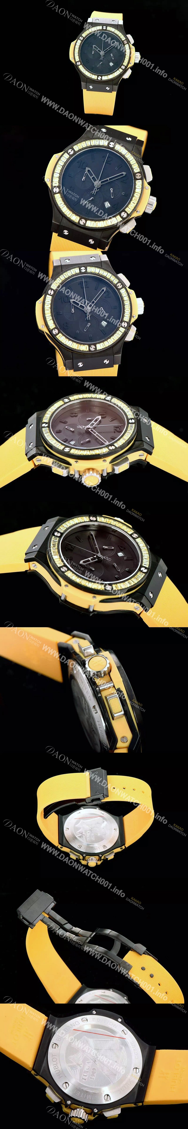 SA급 휴블렛 여성용 빅뱅 에볼루션 쿼츠 38mm 블랙다이얼 버젼 HUB4201 xx