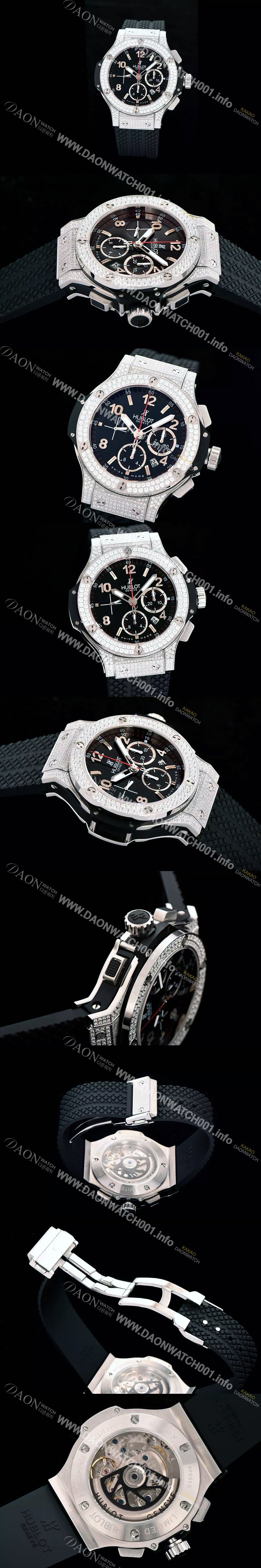 SA급 휴블렛 남성용 빅뱅 블랙 다이얼 최상급 소재의 다이아버젼 블랙다이얼 HUB0402 xx