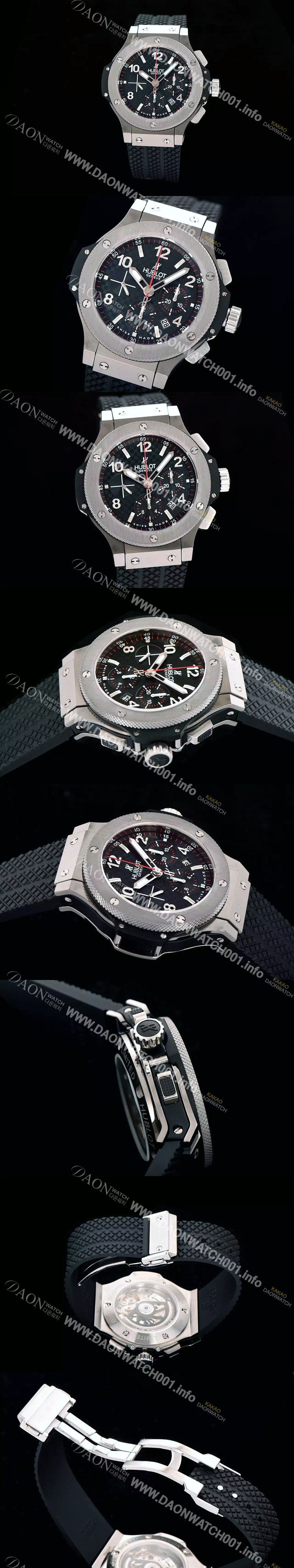 SA급 휴블렛 남성용 빅뱅 스틸 44mm 블랙다이얼 HUB0404 xx