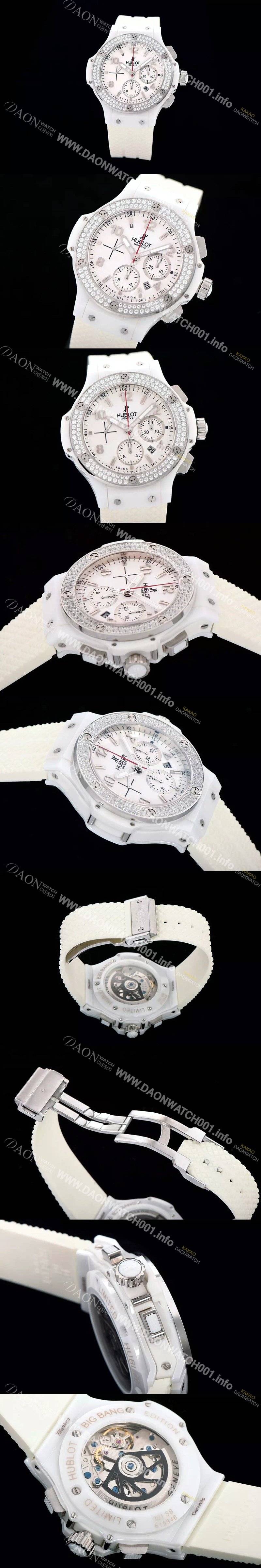 SA급 휴블렛 남성용 빅뱅 에볼루션 다이아몬드 버젼 화이트다이얼 HUB4200 xx