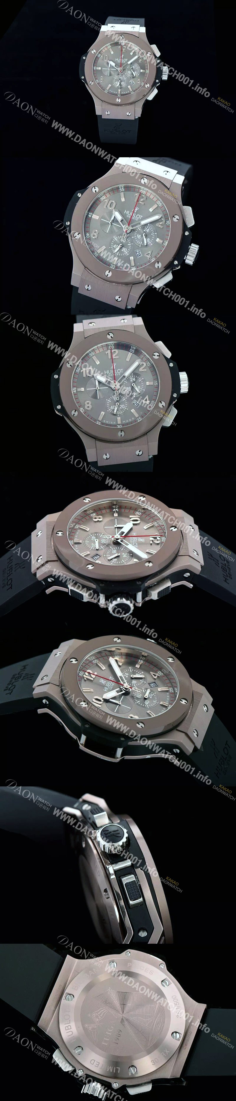 SA급 휴블렛 남성용 빅뱅 에볼루션 쿼츠 44mm 버젼 그레이 다이얼 HUB4215 xx