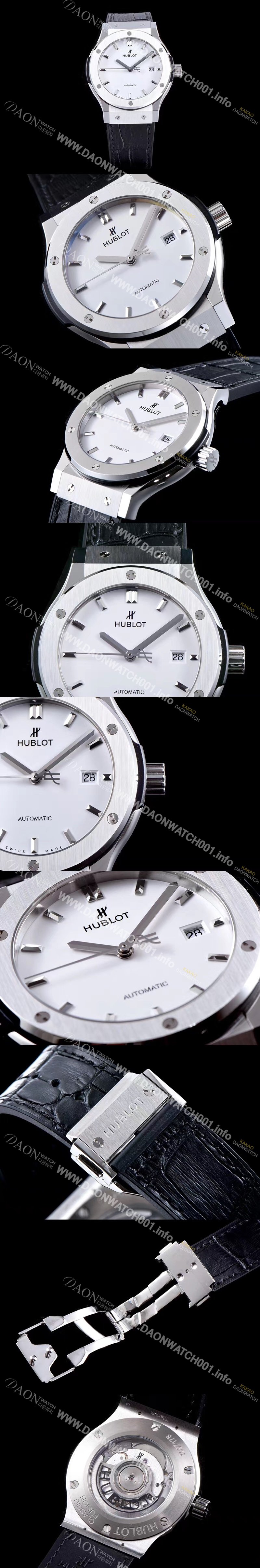 SA급 휴블렛 남성용 NEW 클레식 퓨전 511.NX.2611.LR 논그로노형 33MM 화이트 다이얼 오토매틱 무브먼트 HUB0200 xx