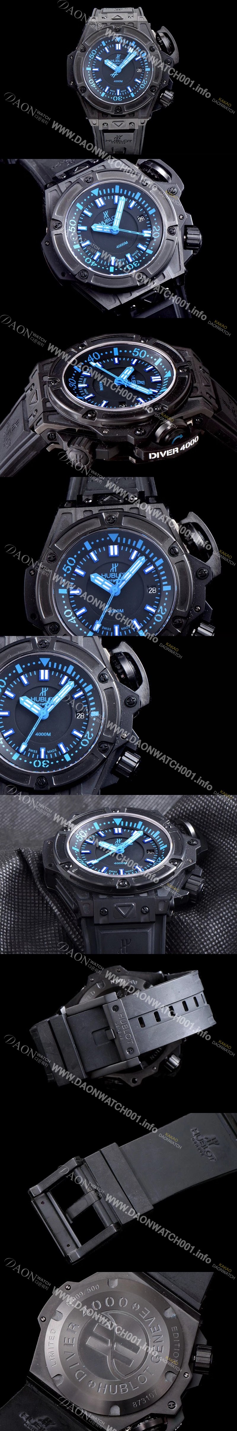 SA급 휴블렛 남성용 빅뱅 킹파워 731.QX.1140 블랙 카본 1:1 베스트 에디션 오셔노그래픽 4000M 블랙 다이얼 오토매틱 무브먼트 HUB0400 xx