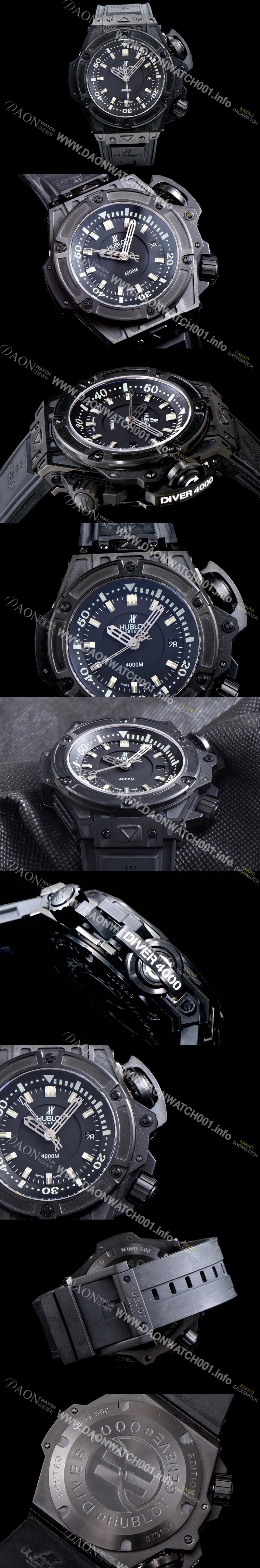 SA급 휴블렛 남성용 빅뱅 킹파워 731.QX.1140 블랙 카본 1:1 베스트 에디션 오셔노그래픽 4000M 블랙 다이얼 오토매틱 무브먼트 HUB0401 xx