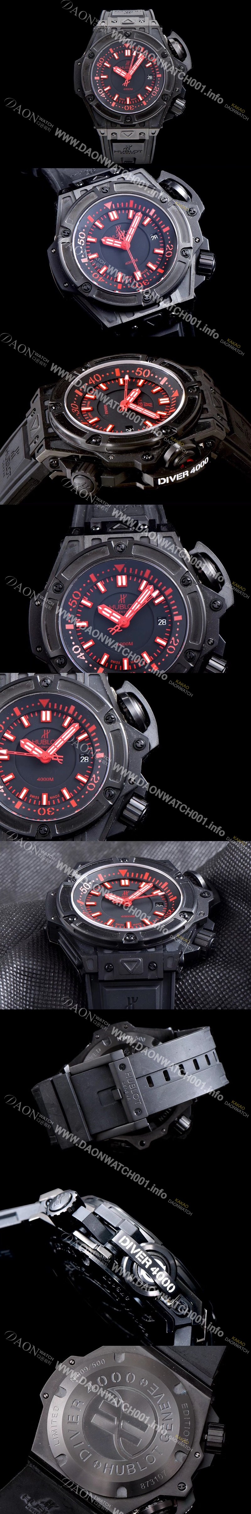 SA급 휴블렛 남성용 빅뱅 킹파워 731.QX.1140 블랙 카본 1:1 베스트 에디션 오셔노그래픽 4000M 블랙 다이얼 오토매틱 무브먼트 HUB0404 xx