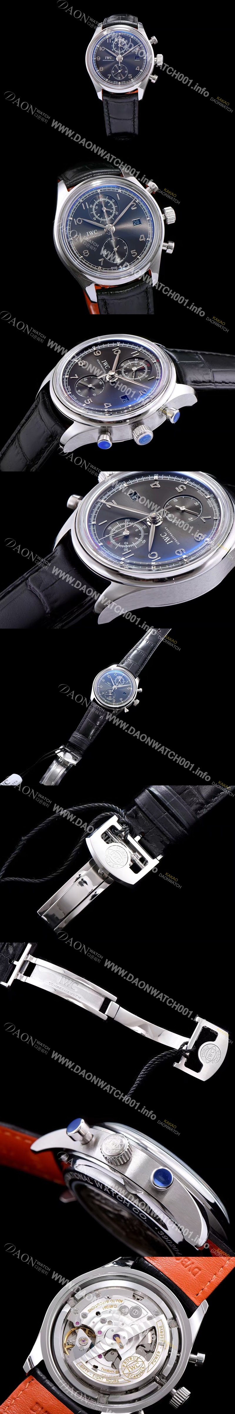 SA급 아이더블유씨 남성용 포루투기즈 칼리버 IW390404 클래식 모델 크로노그래프 진 그레이 다이얼 오토매틱 무브먼트 IWC0100 xx