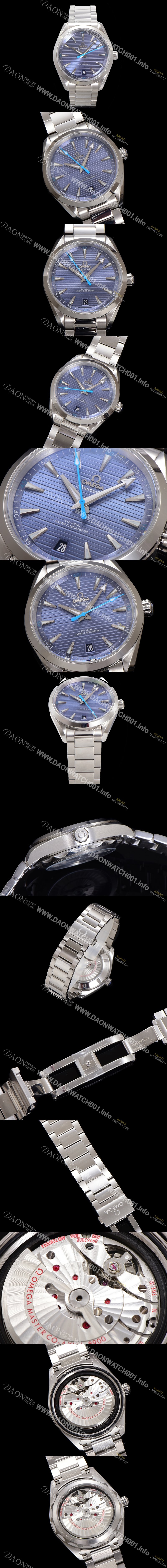 SA급 오메가 남성용 씨마스터 220.10.41.21.03.002 아쿠아테라 코-액시얼 41mm 오토매틱 Cal.8900 타입 블루 다이얼 omg20236 xx