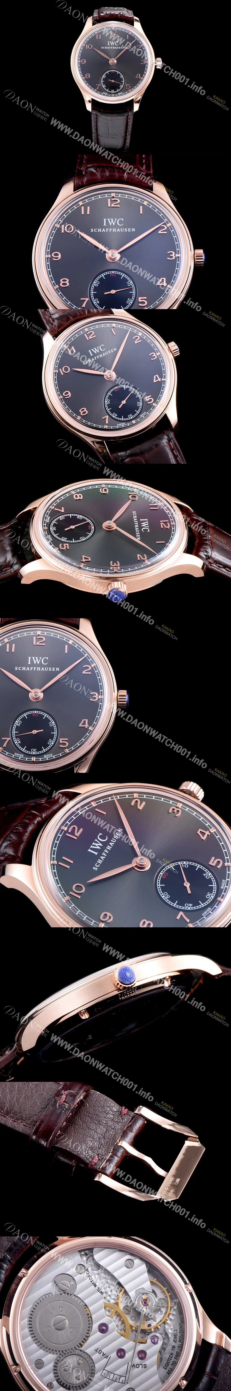 SA급 아이더블유씨 남성용 포르투기즈 최고급버전 IW545406 18k 로즈골드 블랙 다이얼 IWC0200 xx
