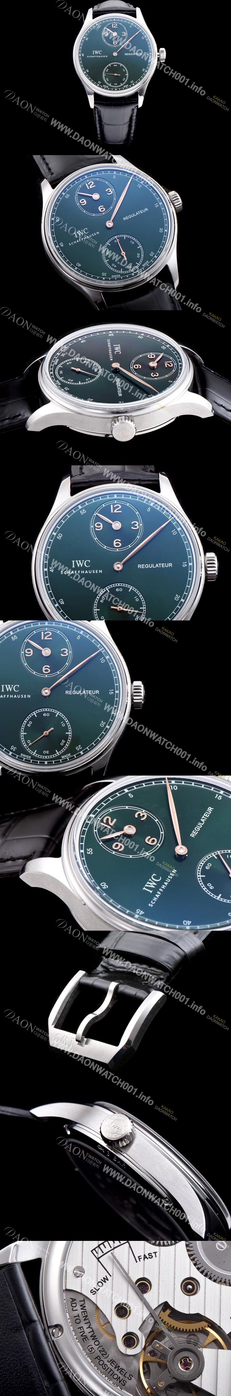 SA급 아이더블유씨 남성용 포르투기즈IW544404모델 그린 다이얼 IWC0104 xx