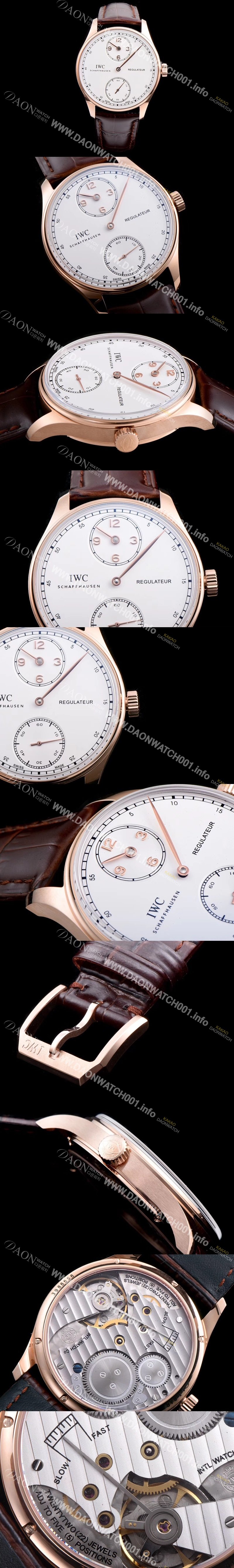 SA급 아이더블유씨 남성용 포르투기즈 IW544402모델 18k 로즈골드 화이트 다이얼 IWC0142 xx