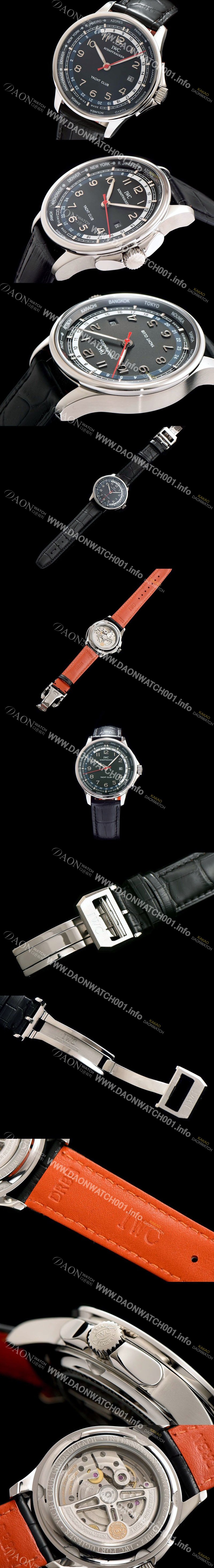 SA급 아이더블유씨 남성용 포르투기즈 오토매틱 요트클럽 블랙 다이얼 IWC0210 xx