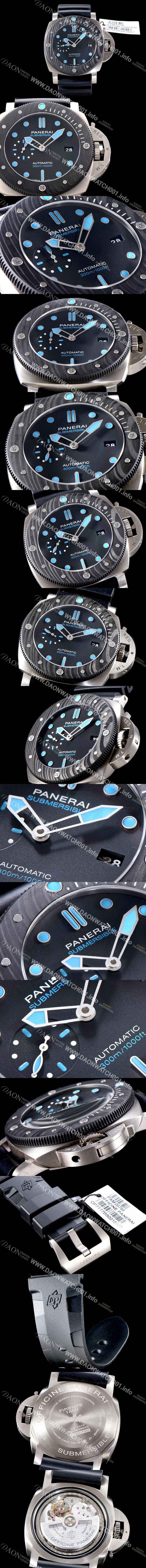 SA급 파네라이 남성용 서브멀시블 BMG-TECH™ PAM00799 오토매틱 Cal.P.9010 타입 47mm 블랙 다이얼 pan5224 xx