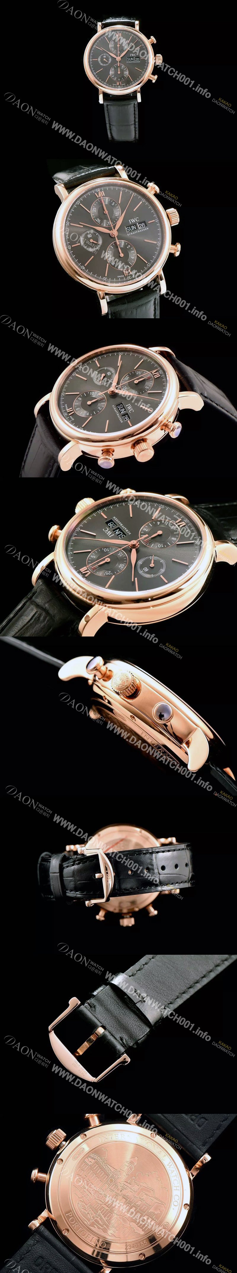 SA급 아이더블유씨 남성용 포르토피노 7750 오토매틱 무브먼트 그레이다이얼 IWC0200 xx