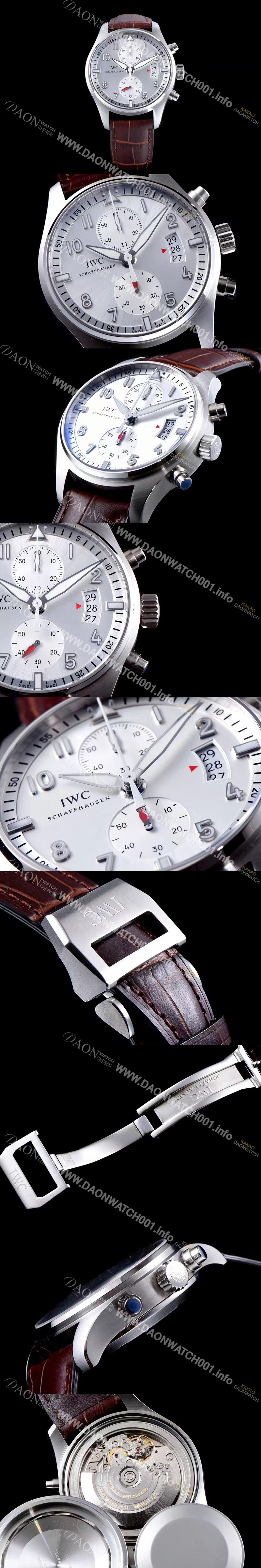 SA급 아이더블유씨 남성용 파일럿 IW387809 오토매틱 7750무브먼트 실버 다이얼 IWC4242 xx