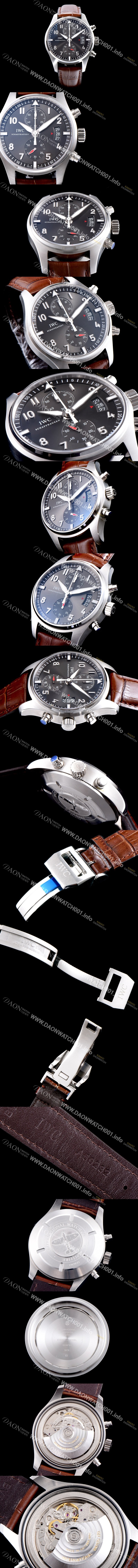 SA급 아이더블유씨 남성용 파일럿 IW387802 오토매틱 7750무브먼트 그레이 다이얼 IWC0242 xx