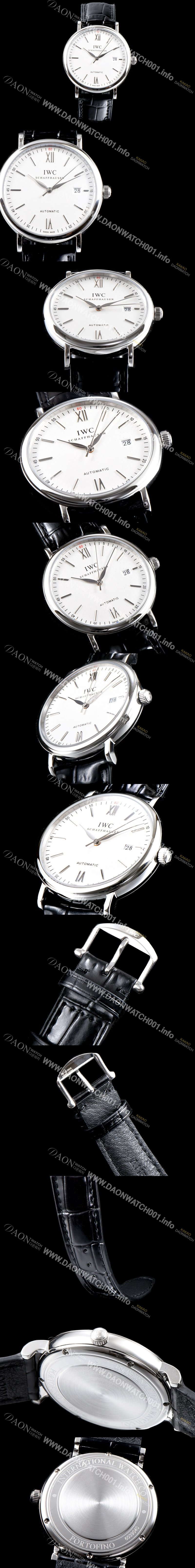 SA급 아이더블유씨 남성용 포르토피노 IW356501 오토매틱 센트럴 해킹 세컨즈 실버 다이얼 오토매틱 무브먼트 IWC0100 xx