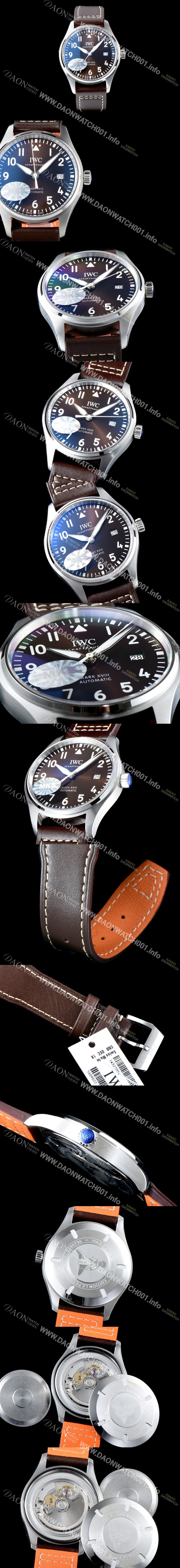 SA급 아이더블유씨 남성용 파일럿 워치 마크 XVIII IW327003 컬렉션 40mm 브라운 다이얼 오토매틱 무브먼트 iwc4075 xx