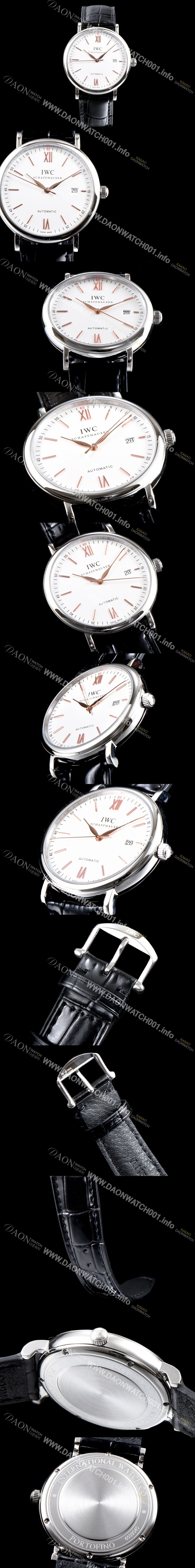 SA급 아이더블유씨 남성용 포르토피노 IW356517 오토매틱 센트럴 해킹 세컨즈 실버 다이얼 오토매틱 무브먼트 IWC0132 xx