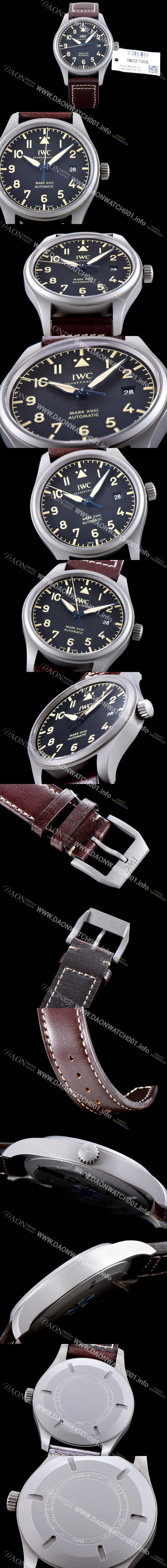 SA급 아이더블유씨 남성용 파일럿 워치 마크 XVIII 헤리티지 IW327006
