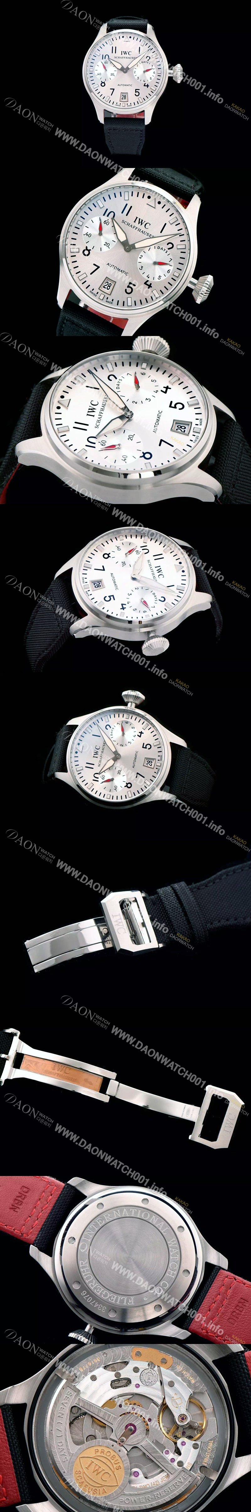 SA급 아이더블유씨 남성용 빅파일럿 7 데이즈 44mm 실버다이얼 IWC0400 xx