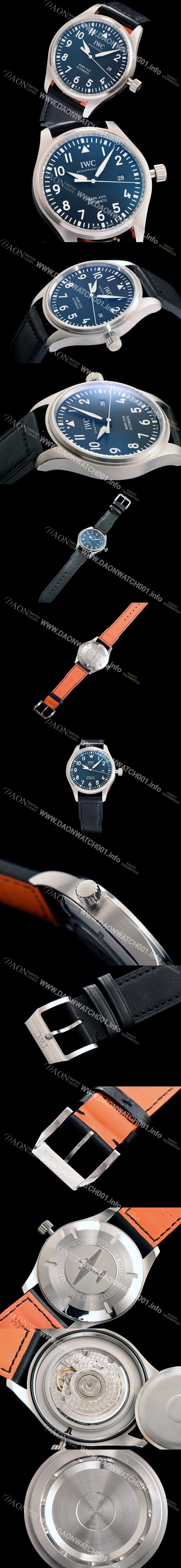 SA급 아이더블유씨 남성용 파일럿 마크 18 블랙 다이얼 오토매틱 무브먼트 IWC0253 xx