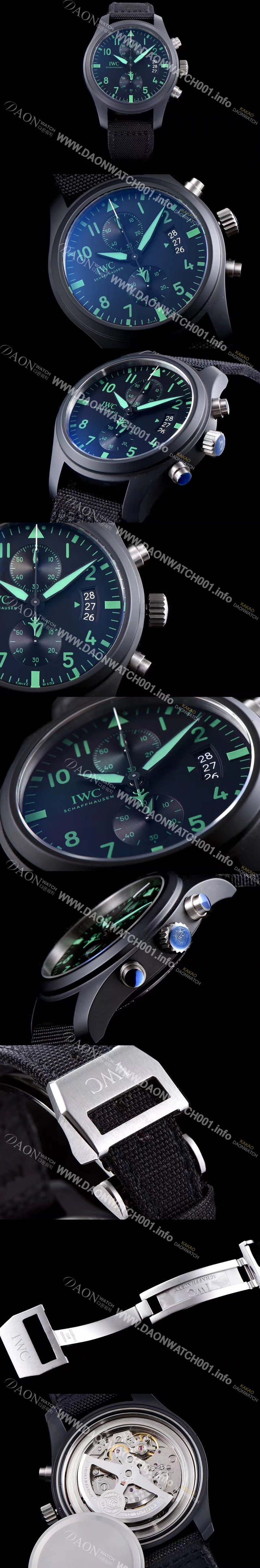 SA급 아이더블유씨 남성용 1:1베스트 에디션 탑건 세라믹 V6F 블랙다이얼 IWC0202 xx