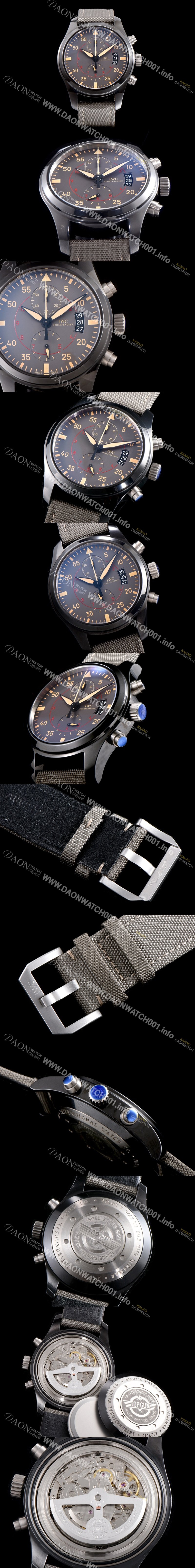 SA급 아이더블유씨 남성용 파일럿 탑건 IW388002 미라마 세라믹 빈티지 에디션 브라운다이얼 IWC0452 xx