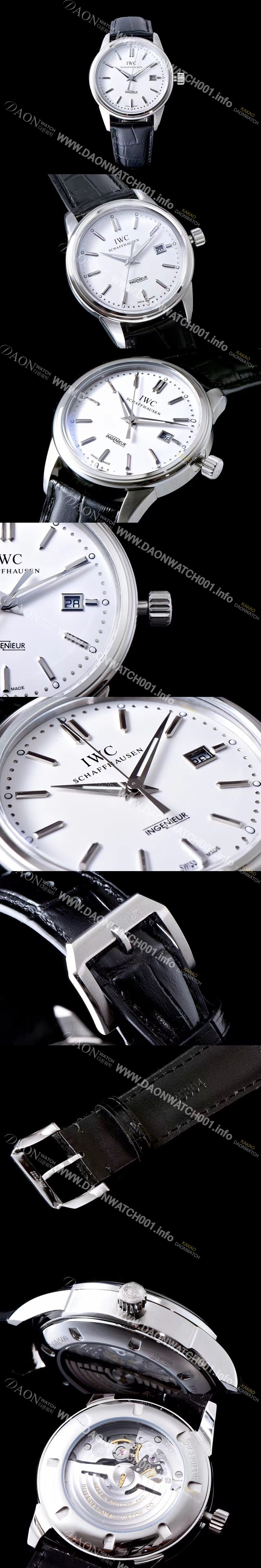 SA급 아이더블유씨 남성용 인게뉴어 화이트 다이얼 오토매틱 무브먼트 IWC0201 xx