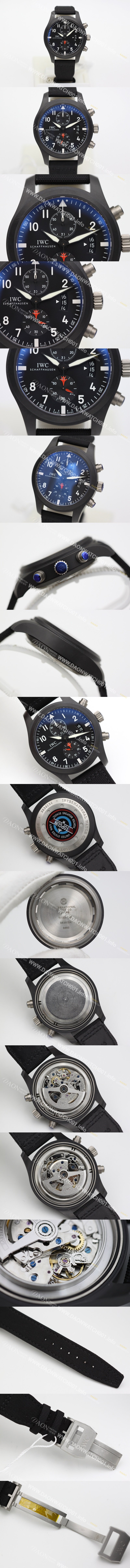 SA급 아이더블유씨 남성용 에디션 탑건 IW388001 세라믹 블랙다이얼 IWC0200 xx