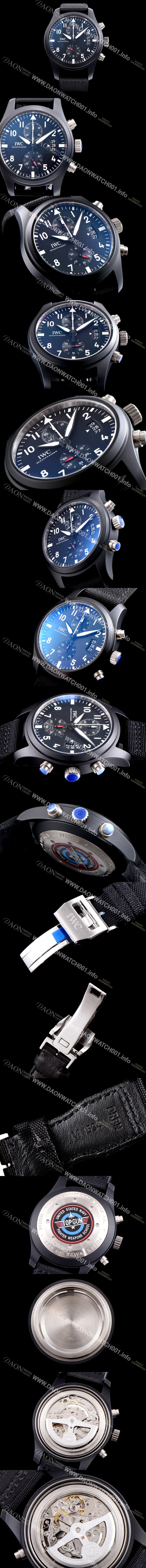 SA급 아이더블유씨 남성용 에디션 탑건 IW388007 세라믹 V6F 블랙 다이얼 오토매틱 무브먼트 IWC0203 xx