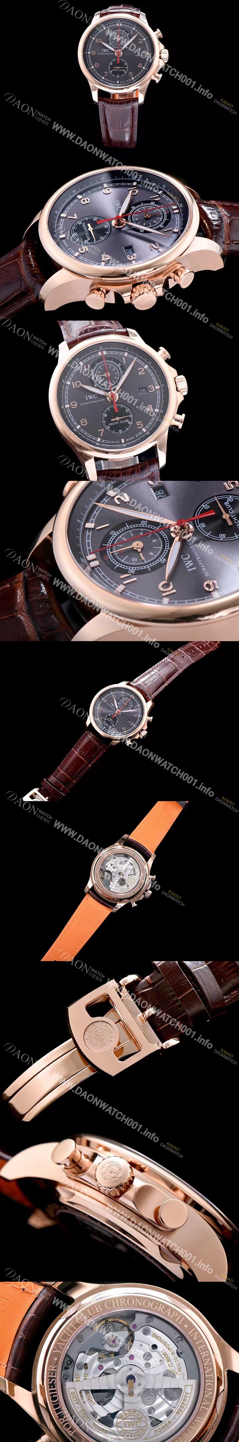 SA급 아이더블유씨 남성용 요트클럽 그레이 다이얼 오토매틱 무브먼트 IWC0200 xx