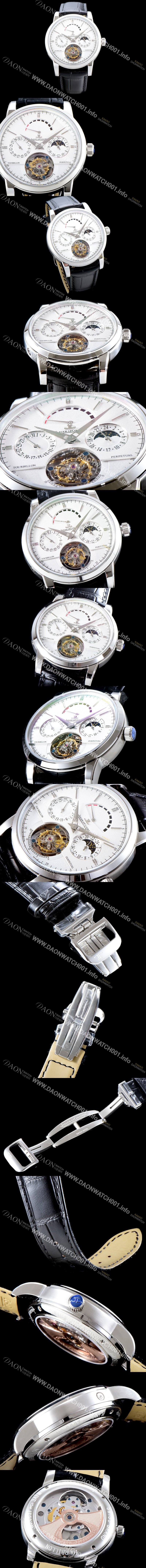 SA급 예거르쿨트르 남성용 마스터 그랑 트래디션 5043480 퀀템 퍼페추얼 화이트 다이얼 아시안 투어빌론 탑재 무브먼트 JAG0411 xx