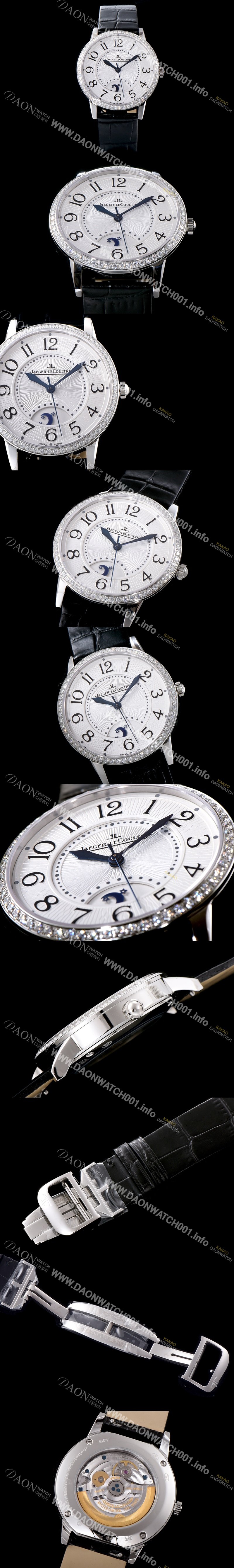 SA급 예거르꿀르뜨 남성용 랑데부 나잇&데이 3442440 레이디 워치 최상급 다이아몬드 세팅 문페이즈 자개 다이얼 오토매틱 무브먼트 JAG0422 xx