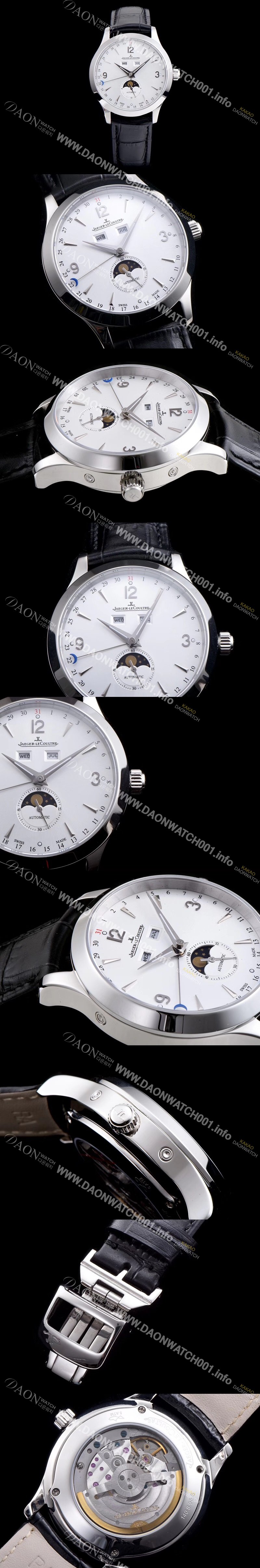 SA급 예거르꿀뜨르 남성용 마스터 캘린더 1558420모델 씬 문페이즈 실버다이얼 아플리케 인덱스 Jag0093 오 JAG4201 xx